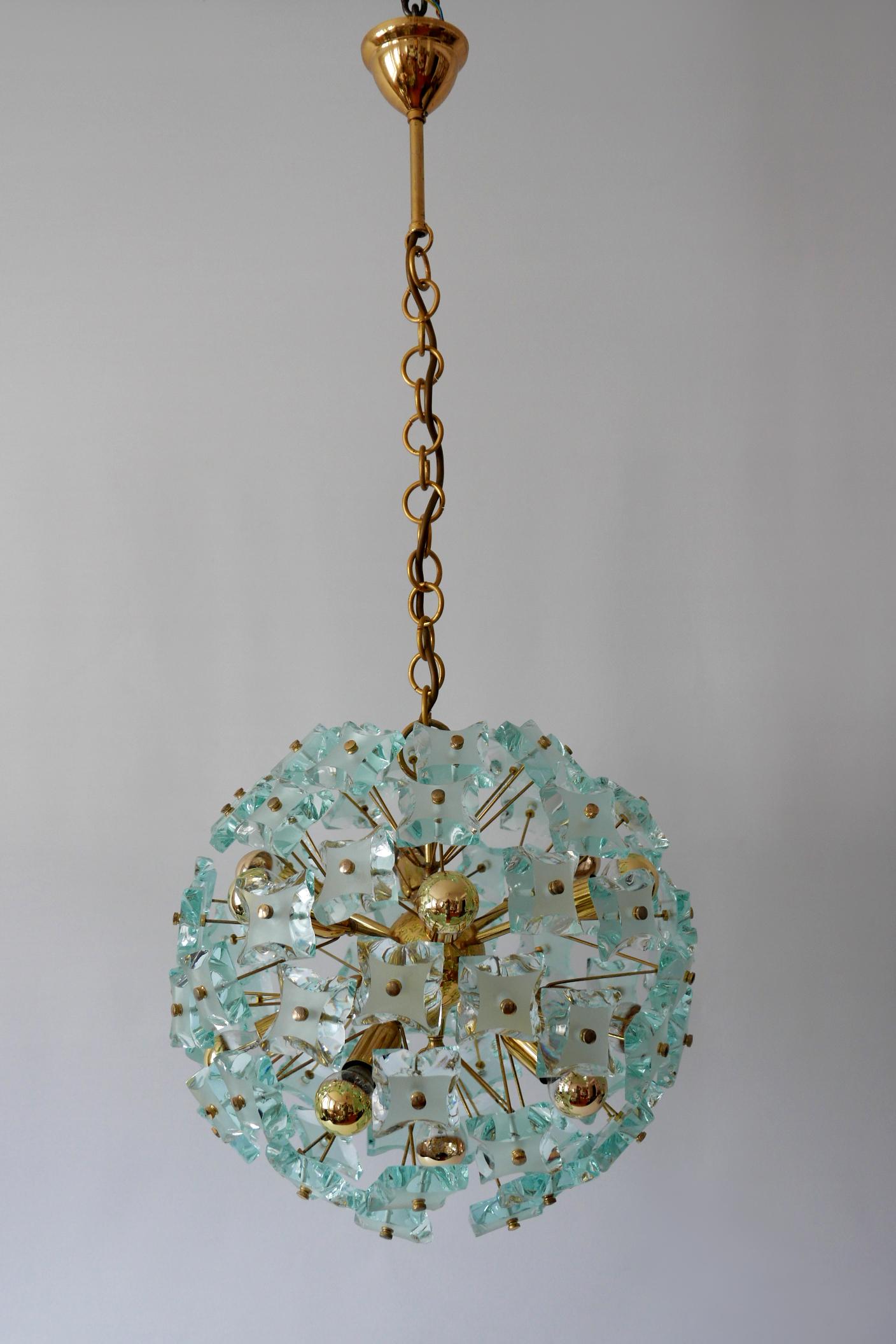 Mid-Century Modern 13-Flamed Sputnik Chandelier or Pendant Lamp Dandelion, 1960s 10