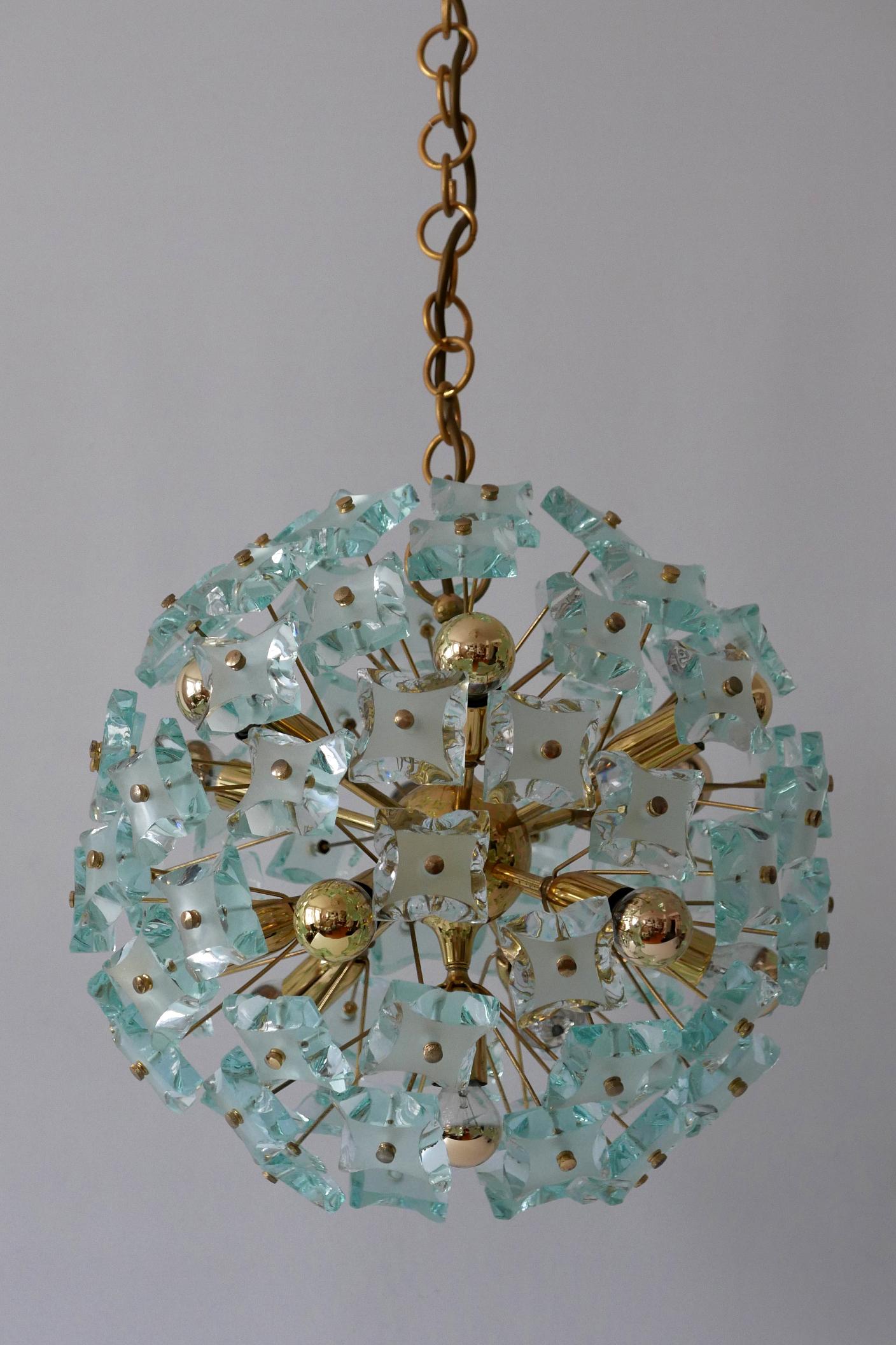 Mid-Century Modern 13-Flamed Sputnik Chandelier or Pendant Lamp Dandelion, 1960s 1