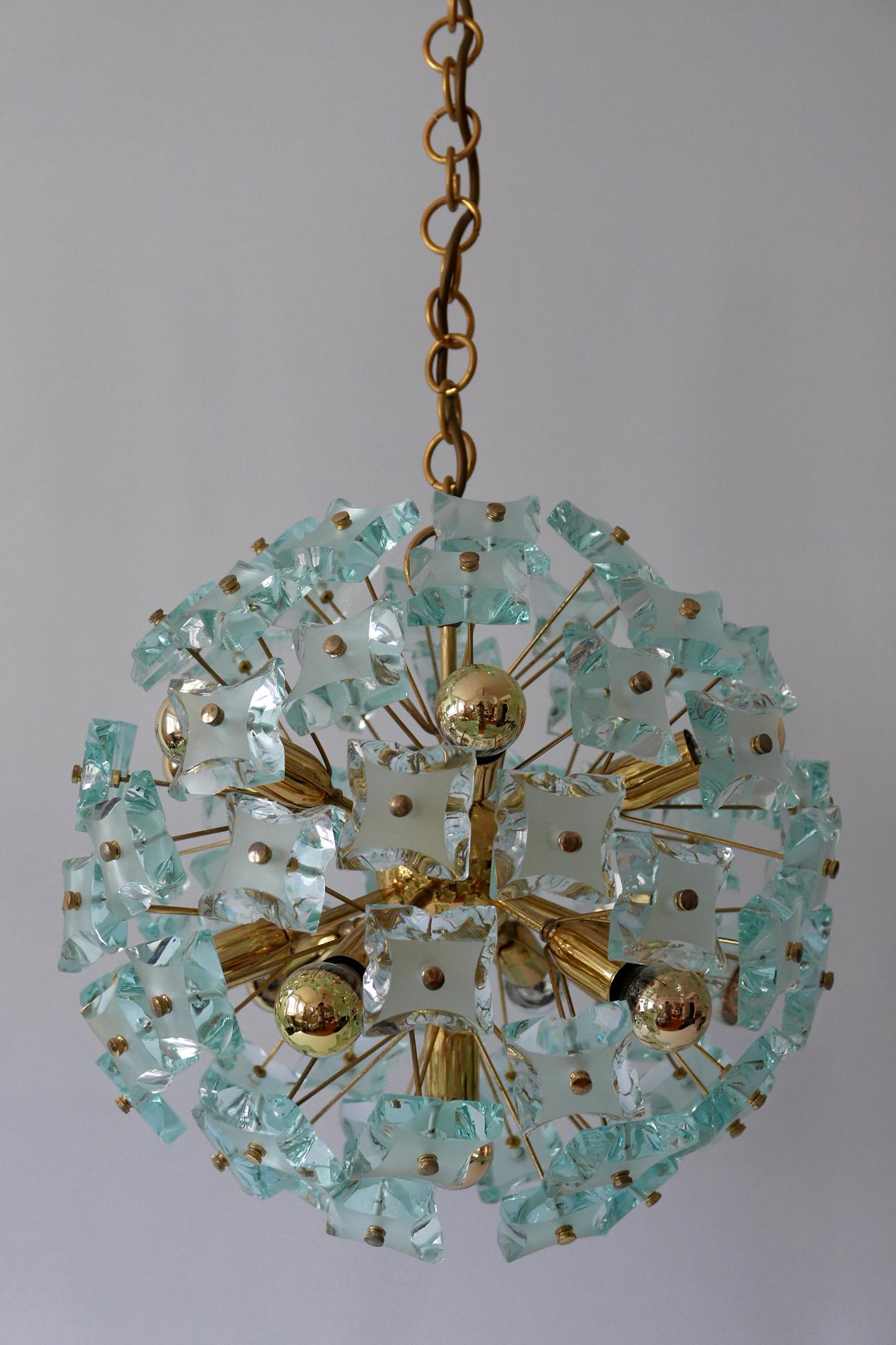Mid-Century Modern 13-Flamed Sputnik Chandelier or Pendant Lamp Dandelion, 1960s 2