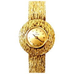 Mid-Century Modern 14-Karat Gold Omega Women's Wristwatch