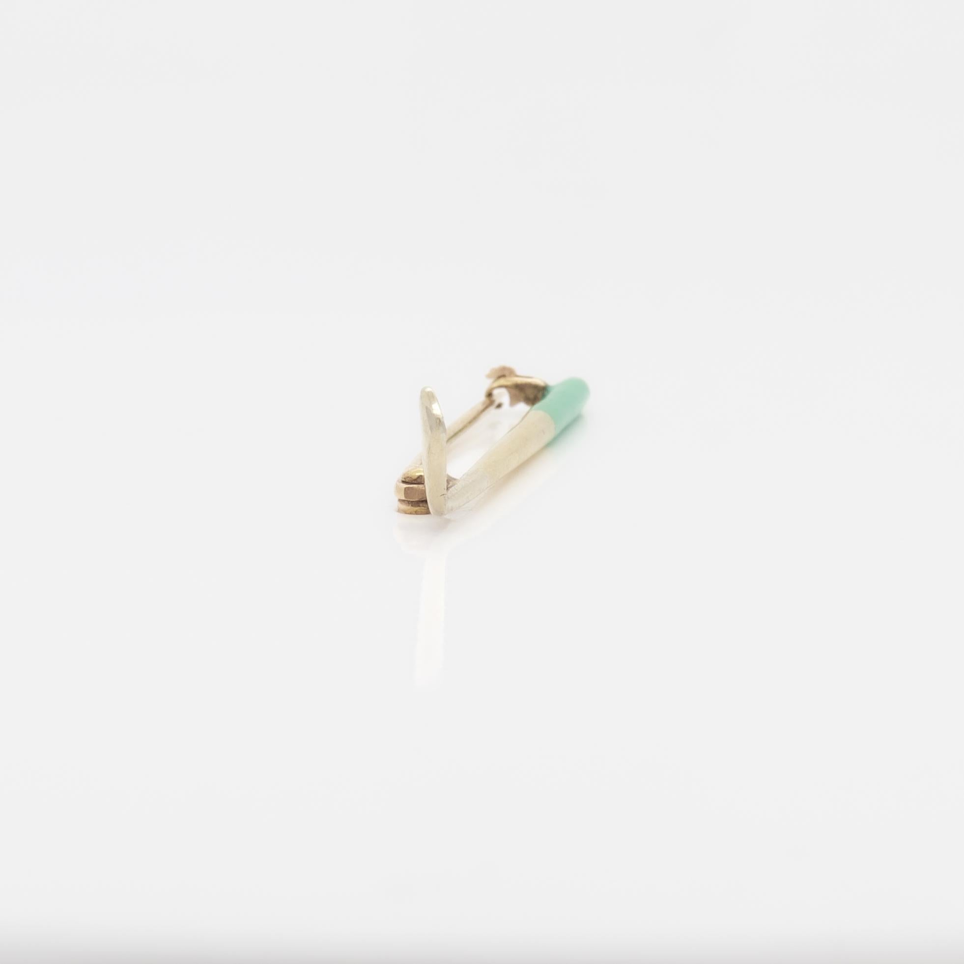 Mid-Century Modern 14K Gold & Enamel Golf Club Pin / Brooch For Sale 1