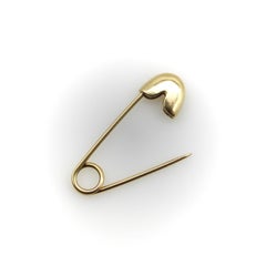 Mid-Century Modern 14K Gold Safety Pin