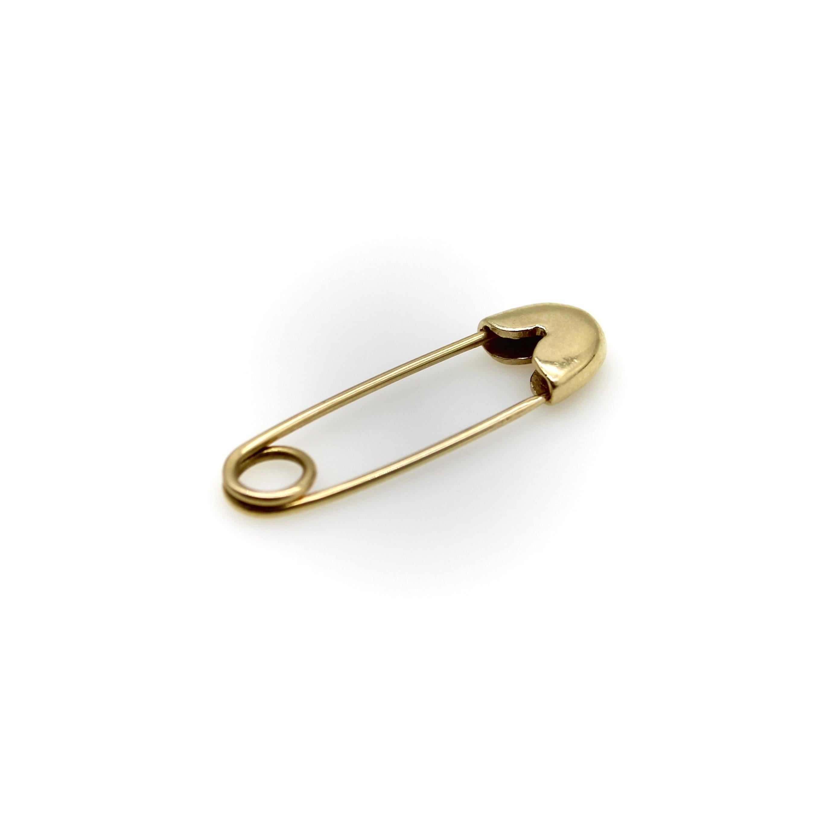 Mid-Century Modern 14K Gold Sicherheitsnadel (Moderne) im Angebot