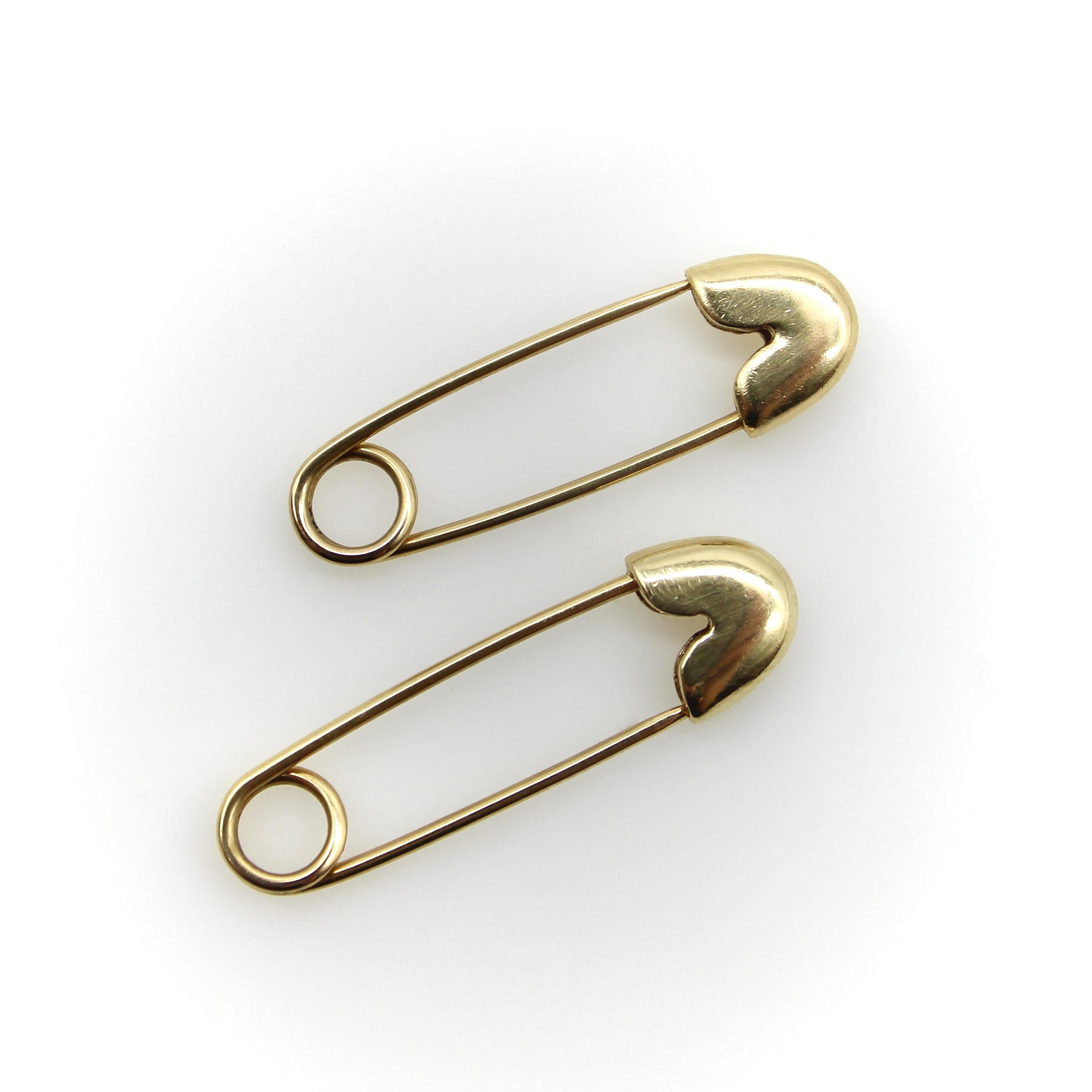 Mid-Century Modern 14K Gold Sicherheitsnadel für Damen oder Herren im Angebot