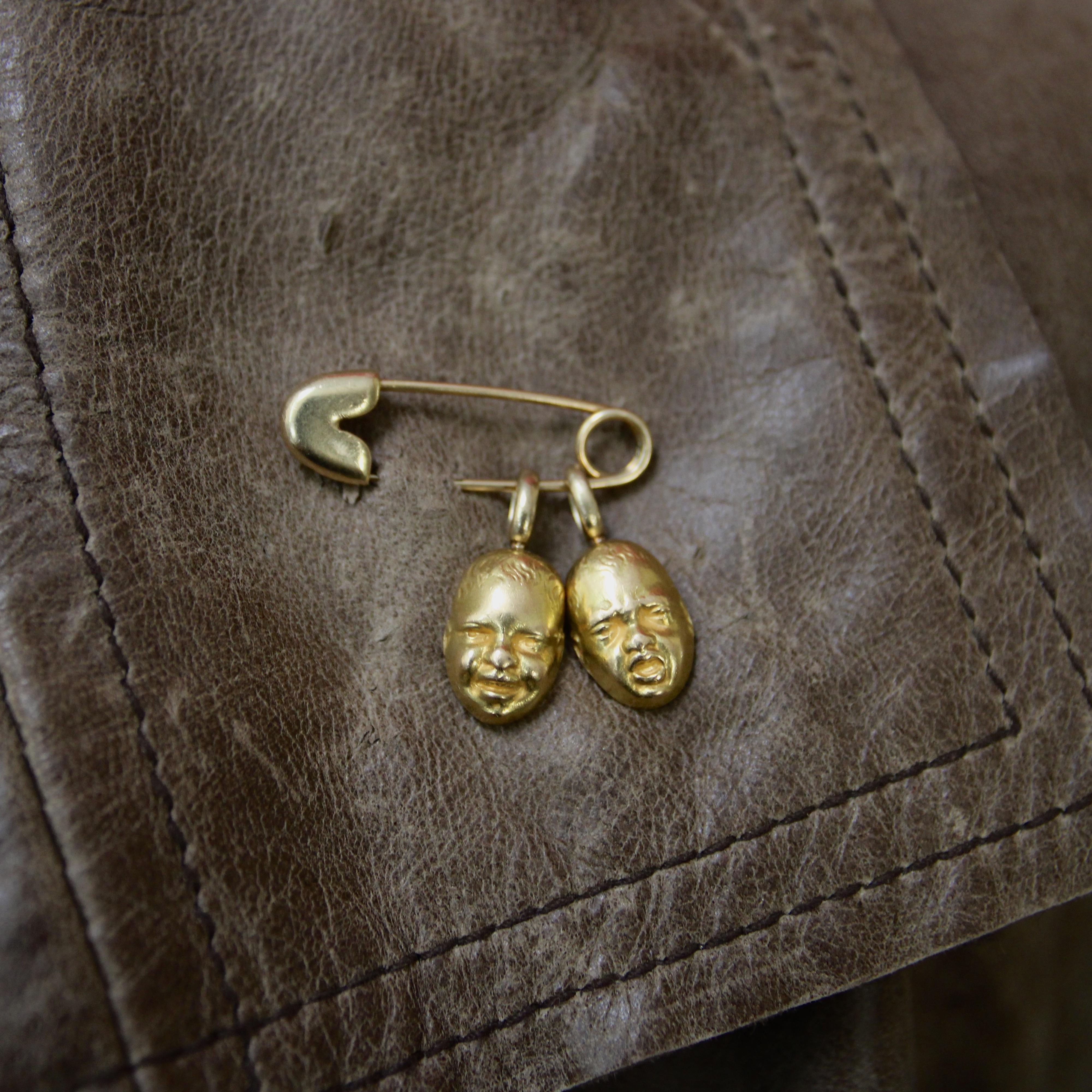 Mid-Century Modern 14K Gold Sicherheitsnadel im Angebot 2