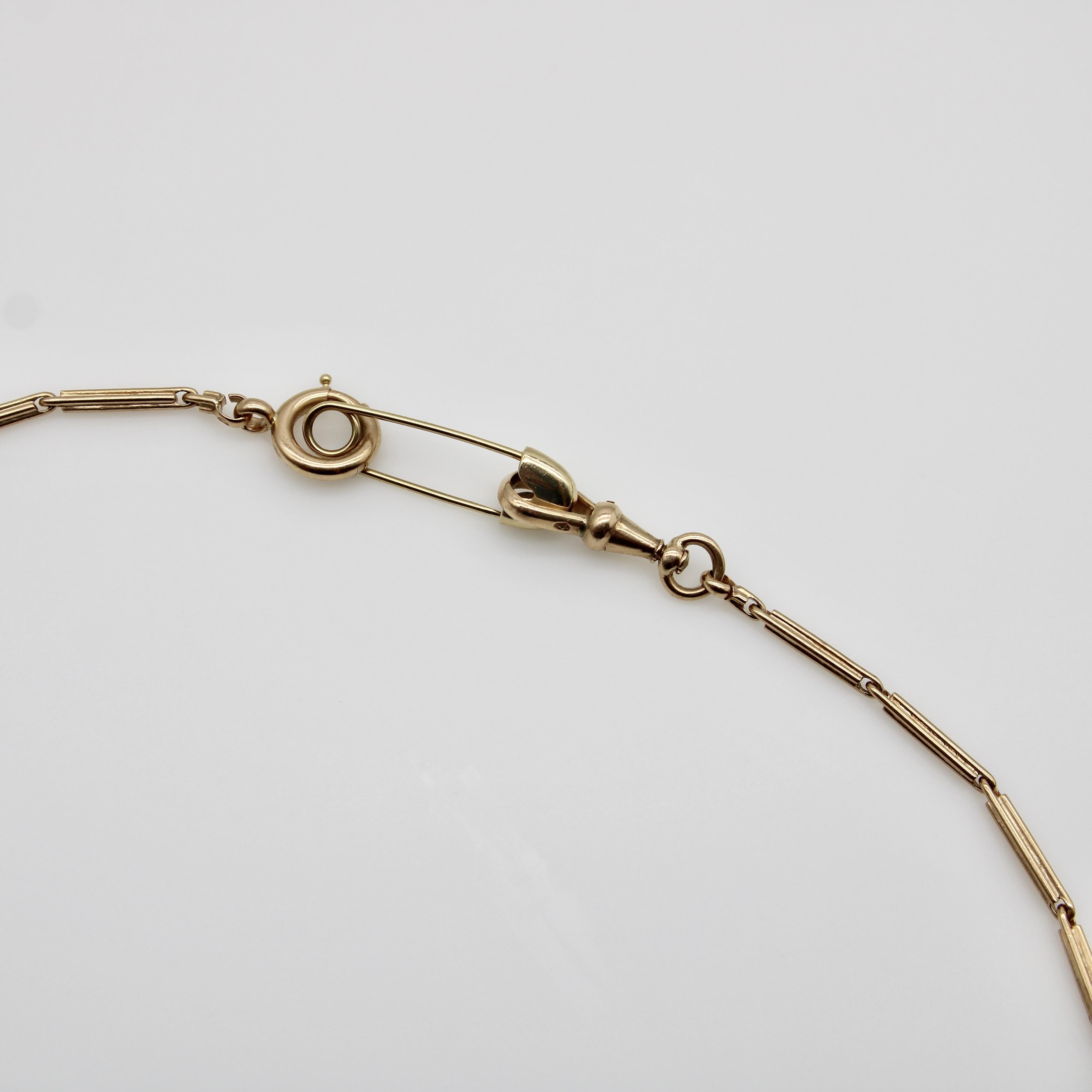 Mid-Century Modern 14K Gold Sicherheitsnadel im Angebot 3