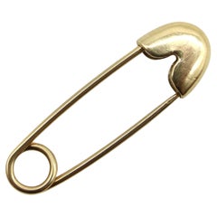 Mid-Century Modern 14K Gold Safety Pin