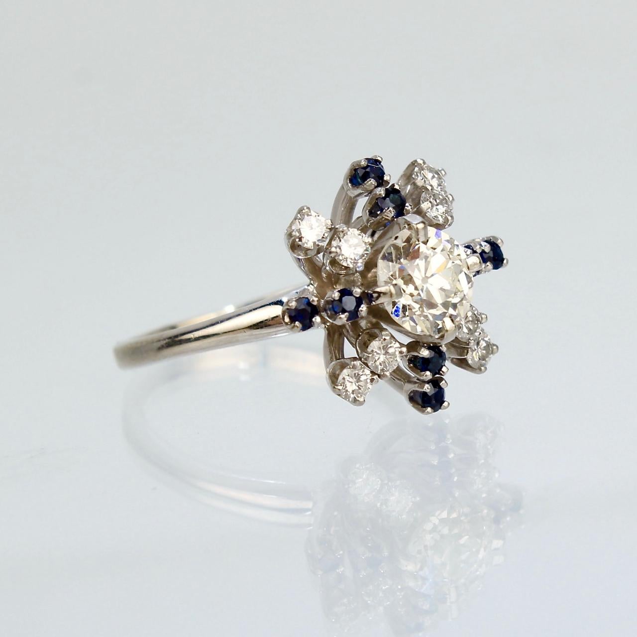 vintage starburst engagement ring