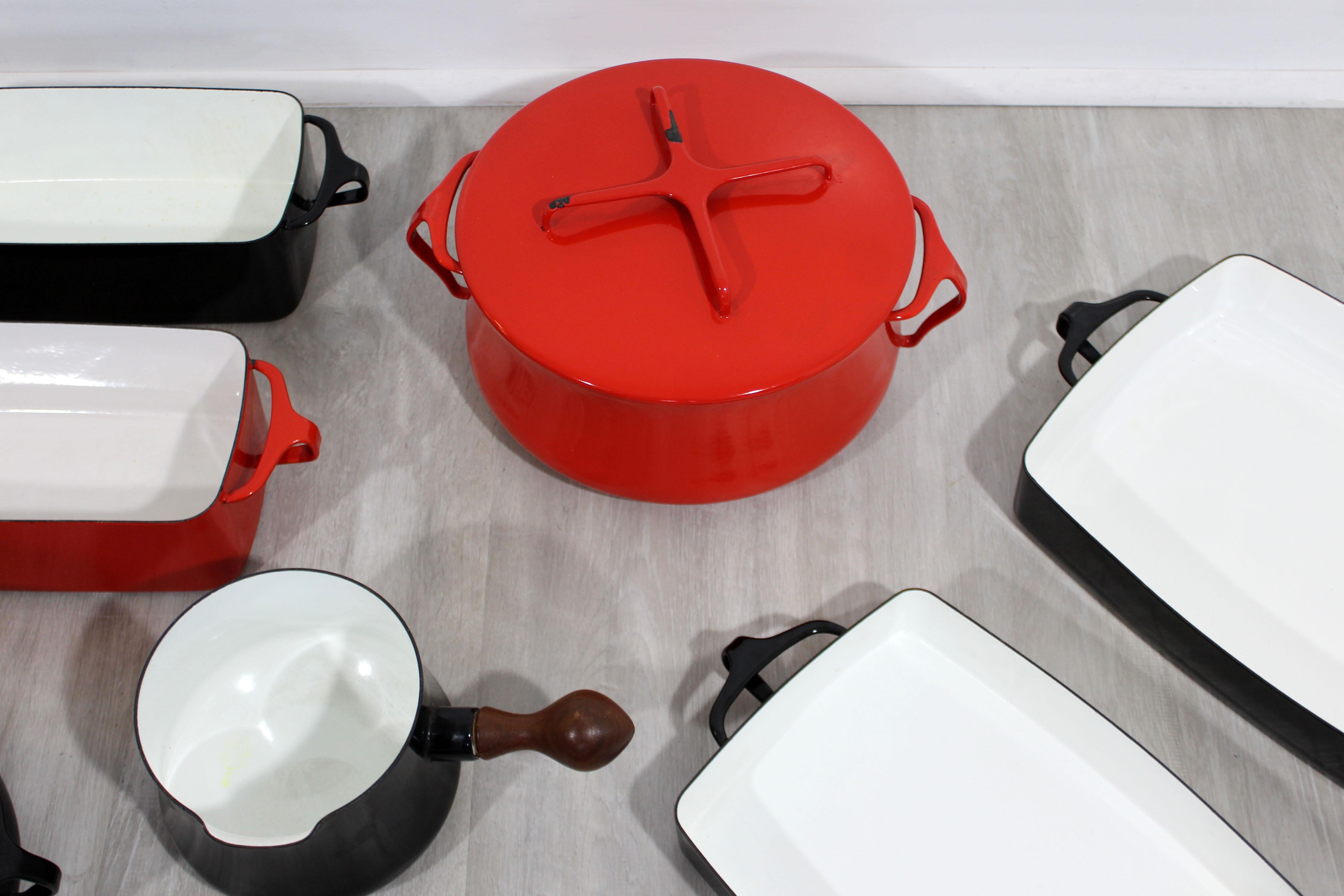 Mid-Century Modern 14Pc Jens Quistgaard Dansk France Red Black Cookware ...