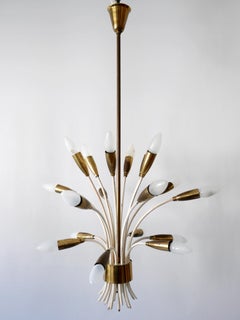 Mid-Century Modern 18-Flamed Sputnik Pendant Lamp or Chandelier Germany 1950s