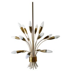 Mid-Century Modern 18-Flamed Sputnik Pendant Lamp or Chandelier Germany 1950s