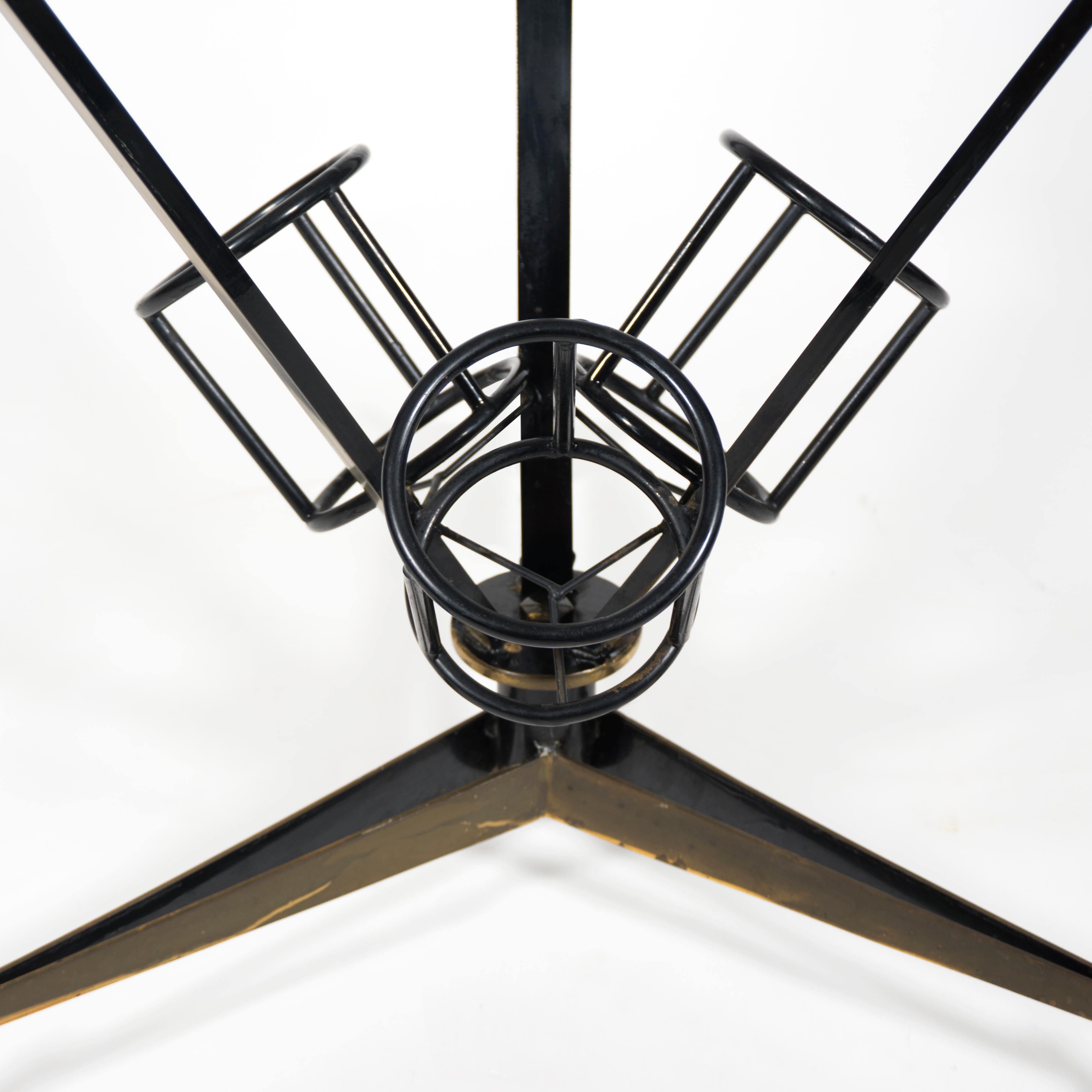 Barwagen aus Messing und Glas im italienischen Design, Mid-Century Modern 1950er Jahre im Angebot 1