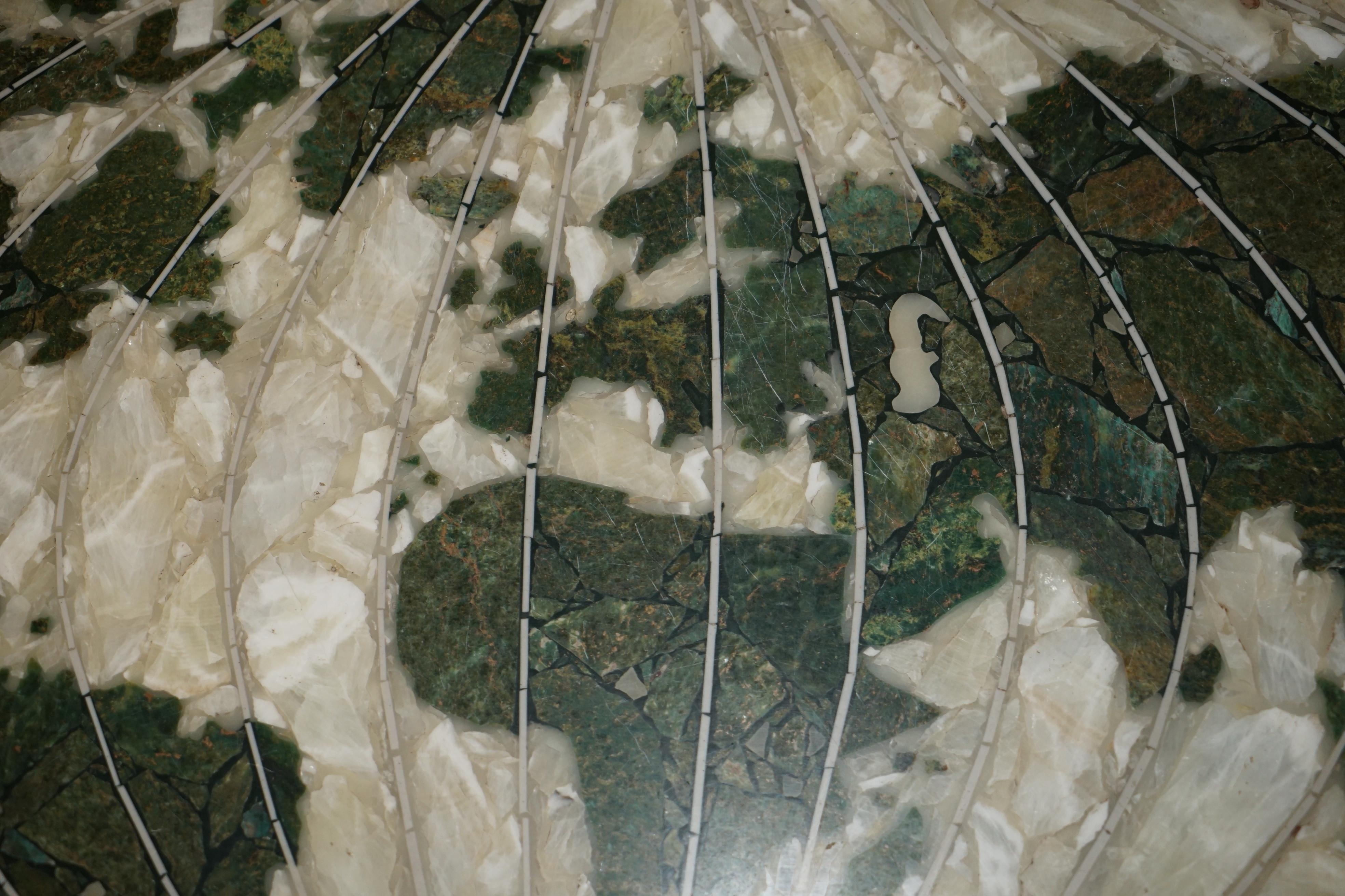 MID CENTURY MODERN 1950's ITALIAN MARBLE & ONYX WORLD MAP COFFEE COCKTAIL TABLE For Sale 2