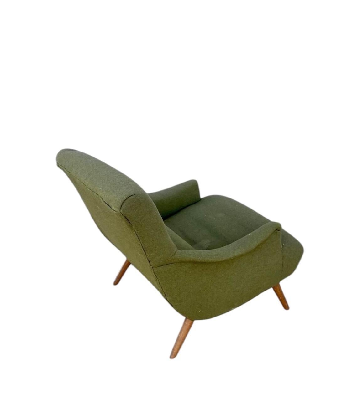 Mid Century Modern 1950's Lawrence Peabody, Lounge Chair and Ottoman In Good Condition For Sale In Stafford, TX