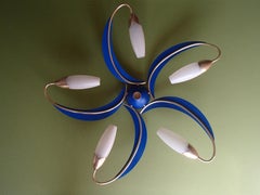 Mid-Century Modern 1950thies Ceilling Lamp with Maching Wall Lights