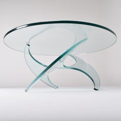 Table basse à hélice moderne du milieu du siècle dernier par Knut Hertserberg, 1970, Allemagne