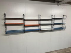 Mid-Century Modern 1960 Retro large Metal Tomado Desk Shelving library system