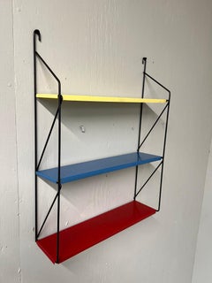 Mid-Century Modern 1960 Retro multicoloured Metal Tomado Shelving library system
