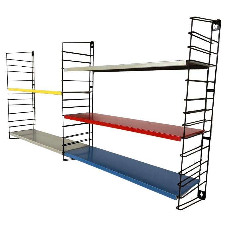 Mid-Century Modern 1960 Retro multicoloured Metal Tomado Shelving library system