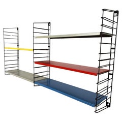 Mid-Century Modern 1960 Retro multicoloured Metal Tomado Shelving library system