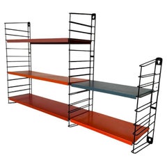 Mid-Century Modern 1960 Retro multicoloured Metal Tomado Shelving library system