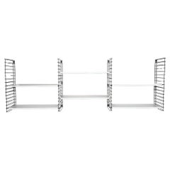Mid-Century Modern 1960 Retro white Metal Tomado Shelving library system
