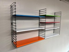 Mid-Century Modern 1960 Retro white multicoloured Tomado Shelving library system