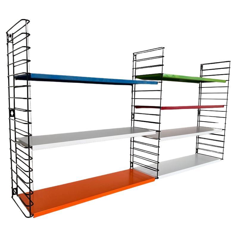 Mid-Century Modern 1960 Retro white multicoloured Tomado Shelving library system