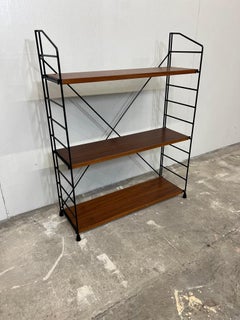 Mid-Century Modern 1960 Sought after Freestanding Tomado Rack, 3 teak shelves
