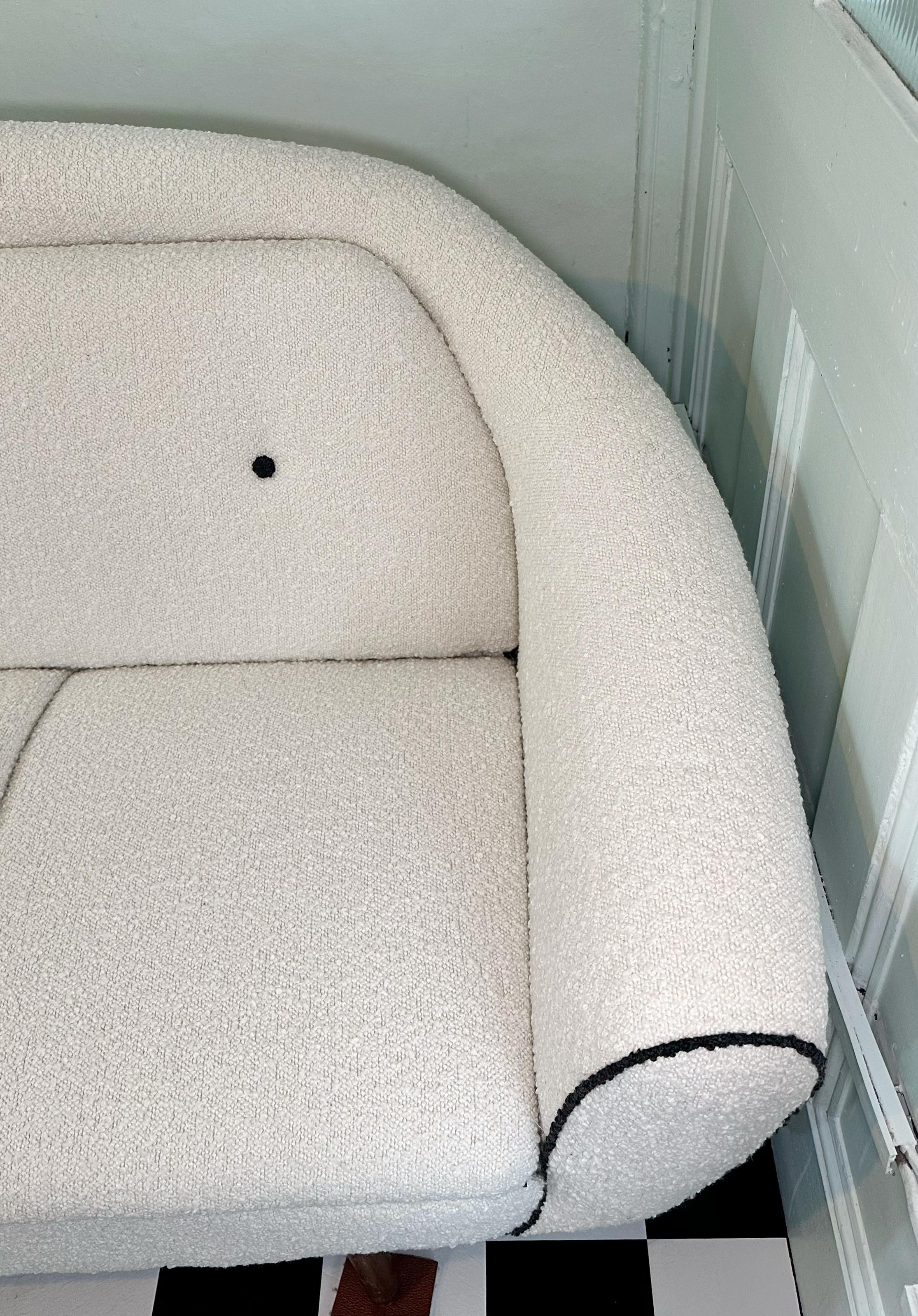 Bouclé Mid Century Modern 1960’s Boucle Sofa Bed by Greaves and Thomas For Sale