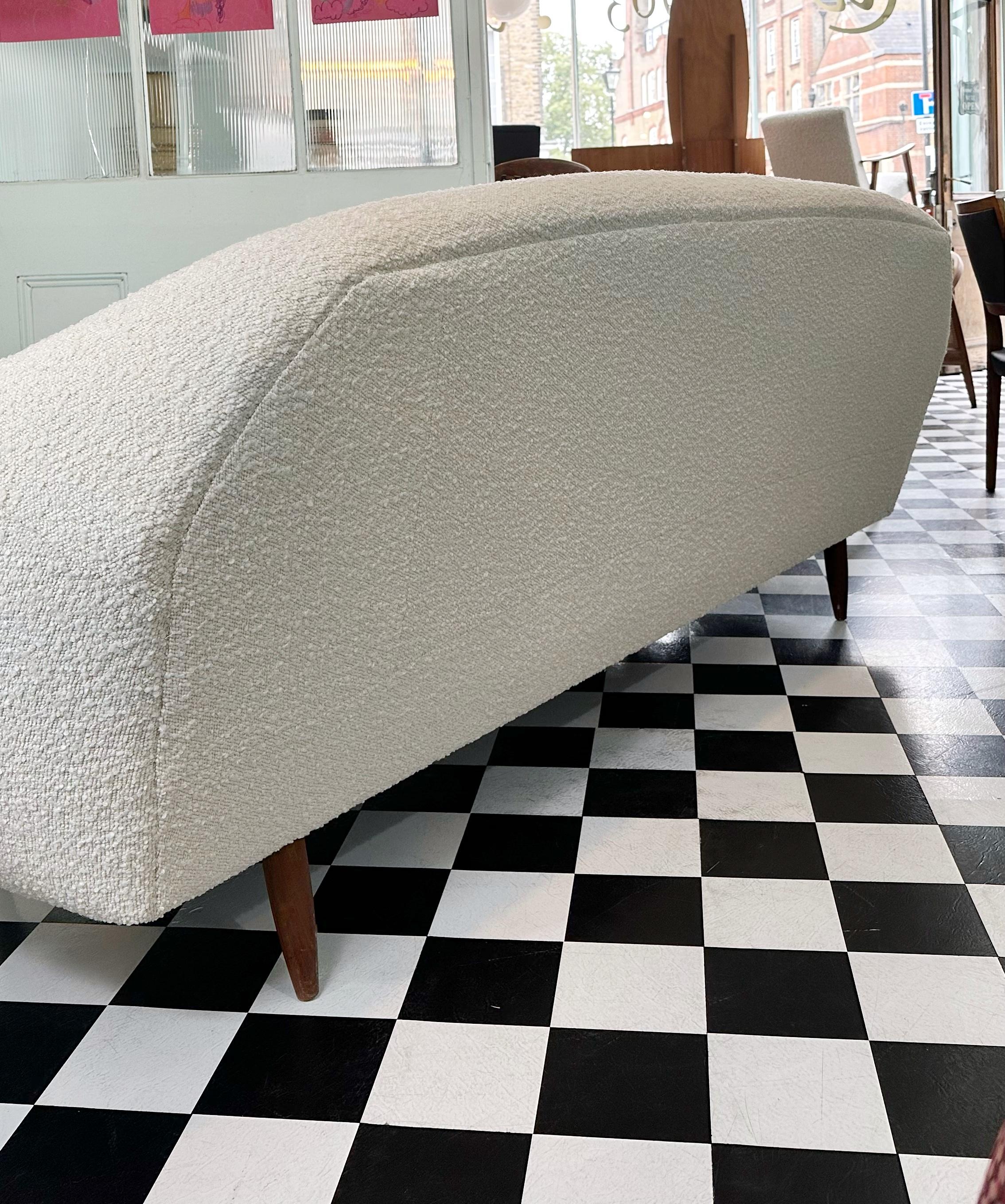 Mid Century Modern 1960’s Boucle Sofa Bed by Greaves and Thomas For Sale 2