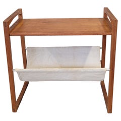 Mid-Century Modern 1960er Sika Mobler (Denmark) Teakholztisch mit Zeitschriftenbezug, Mid-Century Modern