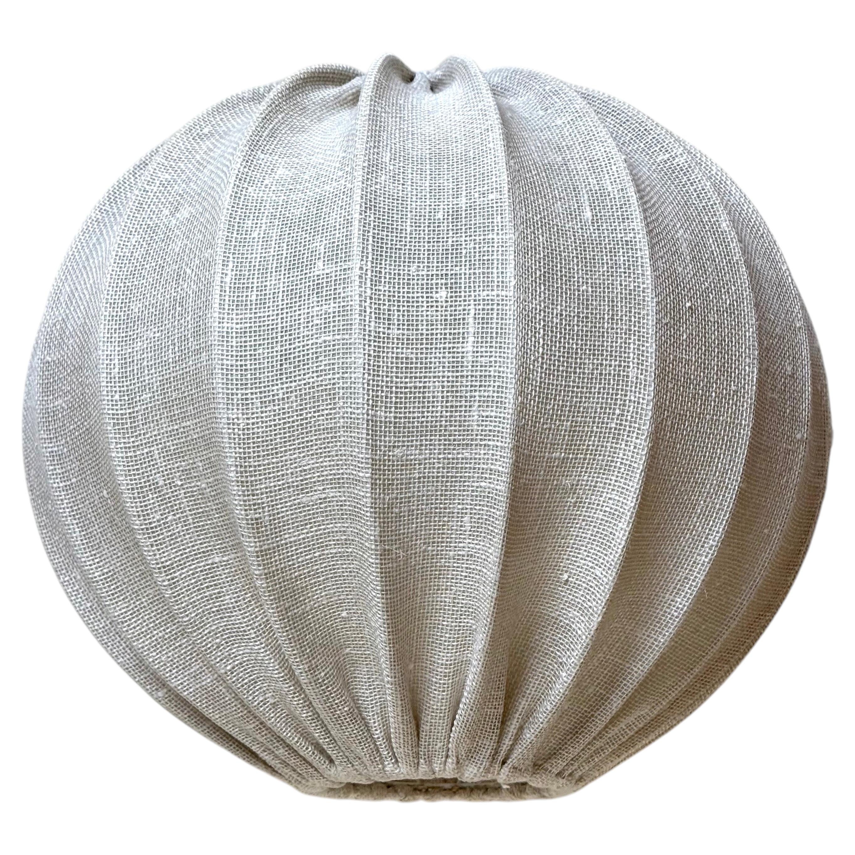 Mid-Century Modern 1960s Swedish Balloon Pendant Light, White Fabric over Metal For Sale