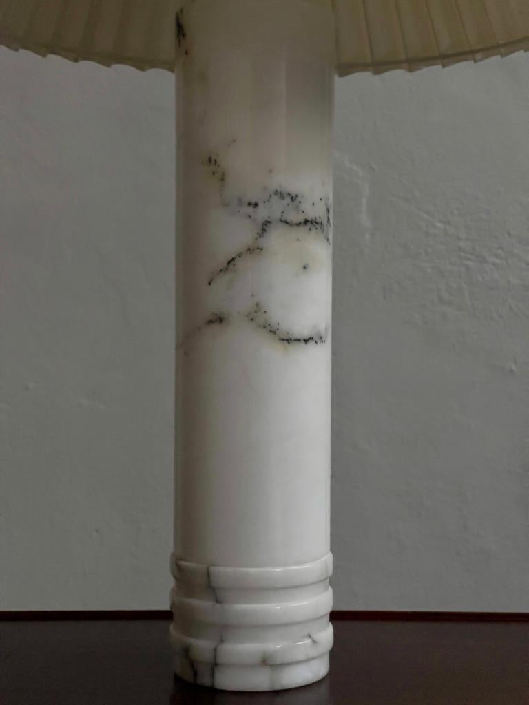Swedish Mid-Century Modern 1960s Table Lamp in Solid Marble from Bergboms Sweden B-10 For Sale