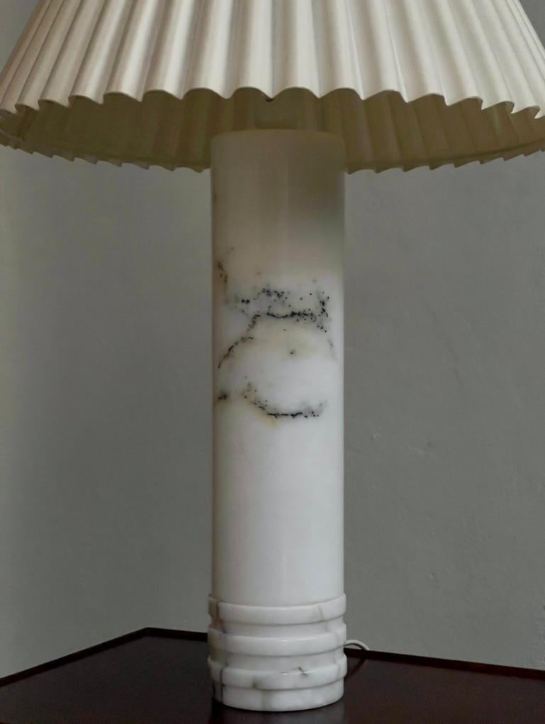 Polished Mid-Century Modern 1960s Table Lamp in Solid Marble from Bergboms Sweden B-10 For Sale