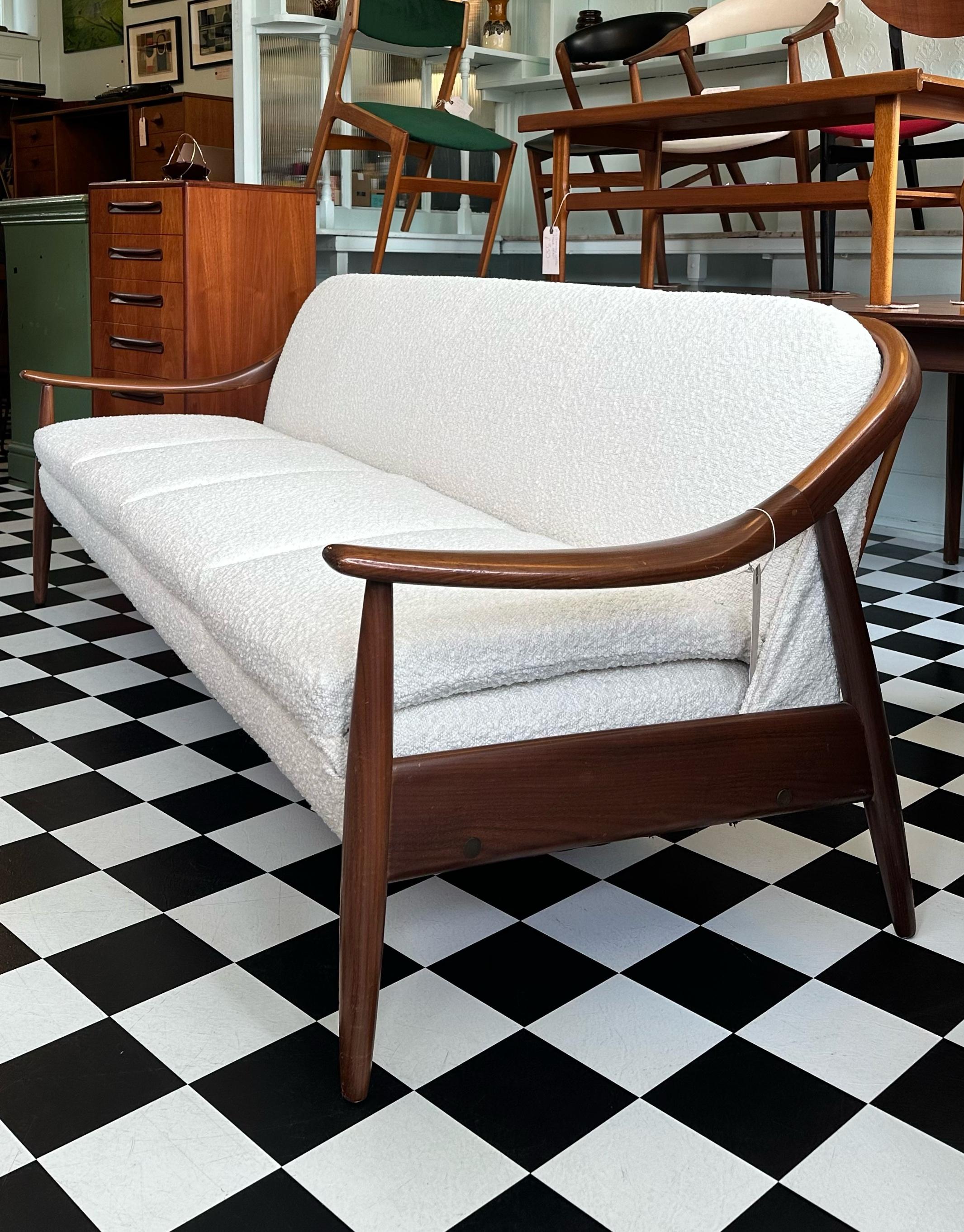 Mid-Century Modern Mid Century Modern 1960’s Teak and Boucle Sofa Bed by Greaves & Thomas
