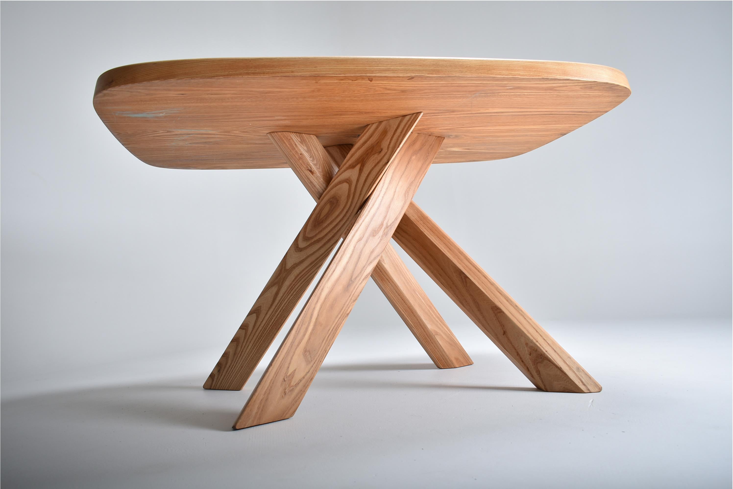 Mid-Century Modern 1970 Elm Rectangle Dining Room Table T35 by Pierre Chapo In Good Condition In Le Grand-Saconnex, CH