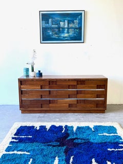 Mid-Century Modern 1970s Brutalist Dresser Cubist in the Style of Paul Evans