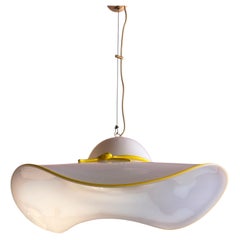 Lámpara colgante de cristal de Murano italiano de estilo «Mid Century Modern» de los años 70