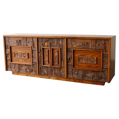 Comò / Credenza brutalista Mid Century Modern 1970's Lane - Pueblo Line
