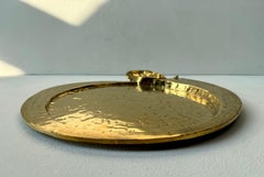 Mid-Century Modern 1970s Large Vintage Italian Brass Apple Shaped Tray or Dish
