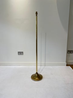 Mid-Century Modern 1970s Minimalist Brass Trumpet-Base Floor Lamp