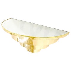 The Moderns Modern 1970 Petit Demilune Table console avec miroir Mint !