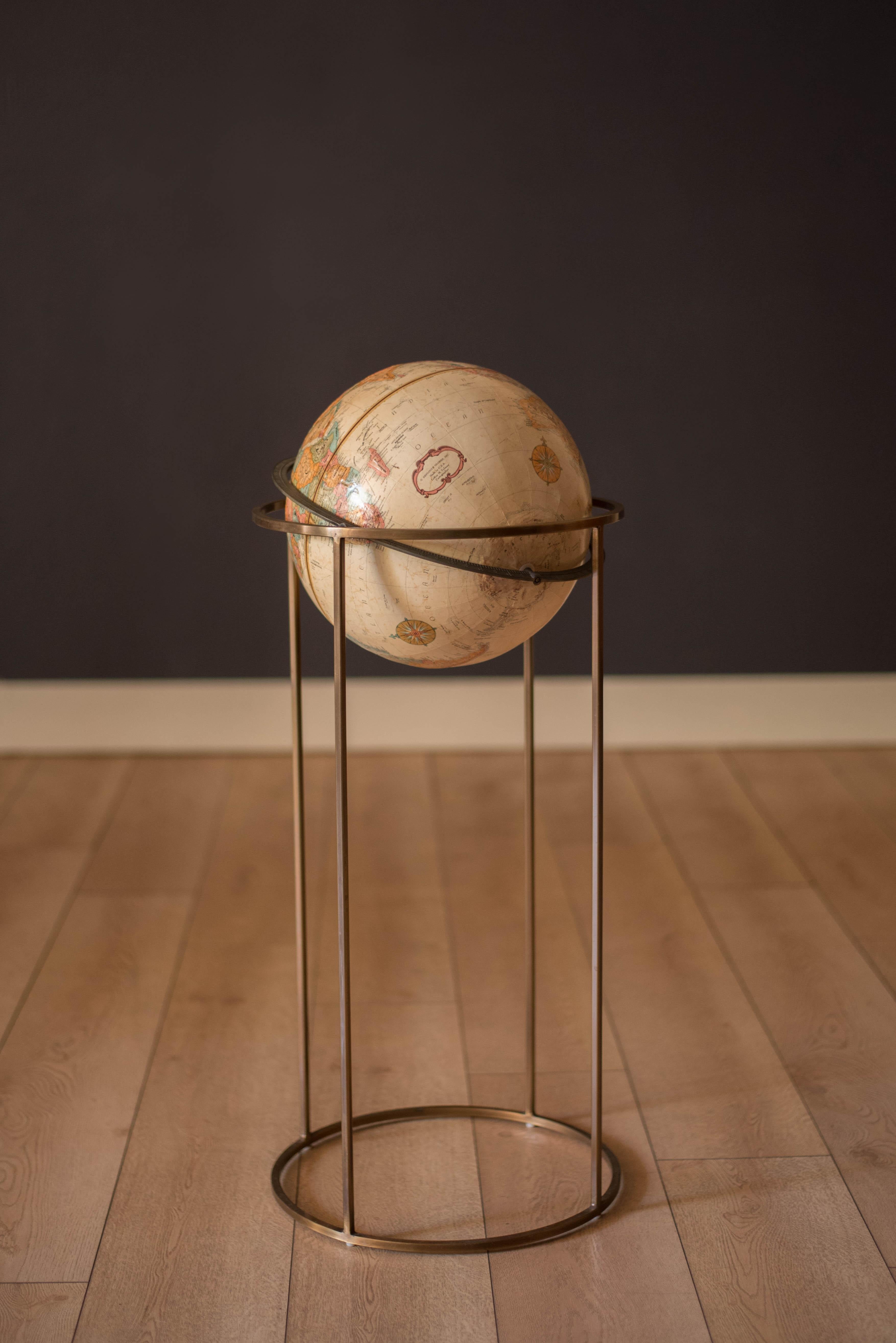 Mid-Century Modern Globe terrestre rotatif 