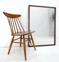 Mid Century Modern 2" Deep Profile Solid Walnut 32x43 Rectangle Wall Mirror MINT