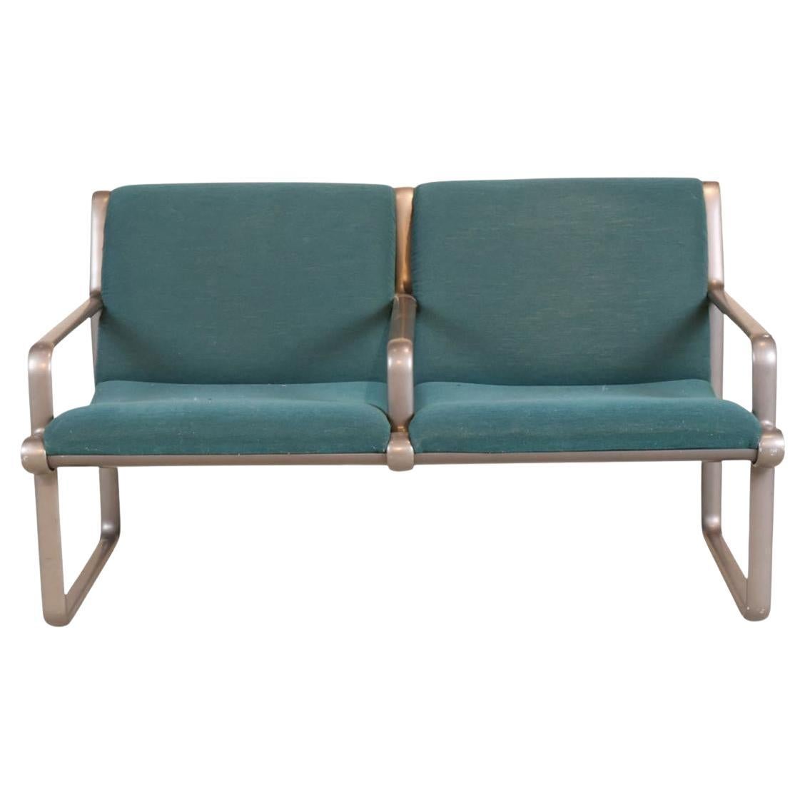 Mid Century Modern 2 Seat bench Bruce Hannah and Andrew Morrison for Knoll
