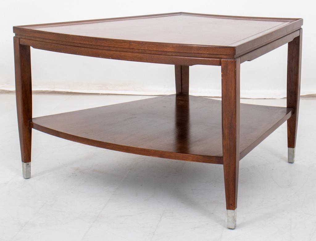 20th Century Mid-Century Modern 2 Tiered Wooden Side Table For Sale