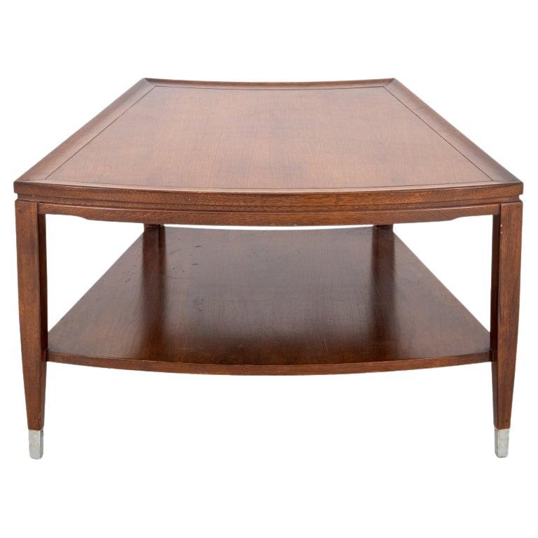 Mid-Century Modern 2 Tiered Wooden Side Table For Sale