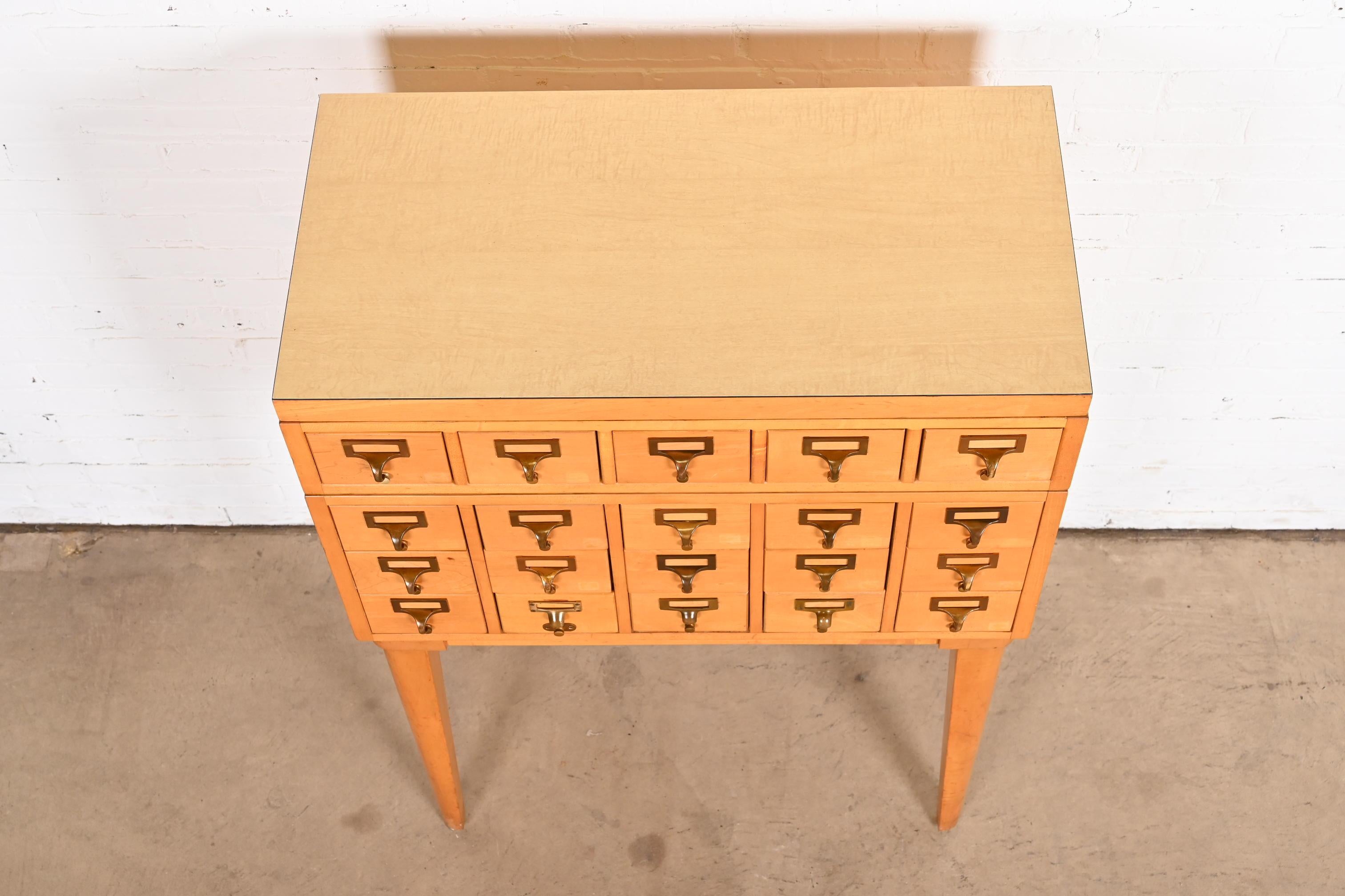 Mid-Century Modern 20-Drawer Library Card Catalog by Remington Rand 2