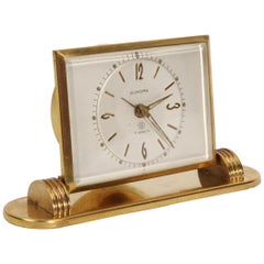 Horloge de bureau moderne du milieu du siècle dernier, ornée de bijoux, 8 jours, mouvement allemand par Europa